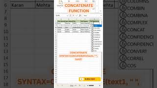 #concatenate #viralvideo #excel #exceltips #viral #reels #education #reels #shorts #reel#reel