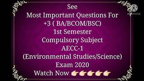 Environmental Science Most Important Question For +3 1st sem exam 2021 of Utkal University. #odisha