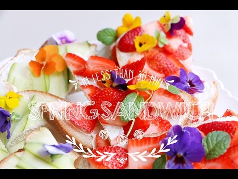 How to make a spring sandwich - Cucumber, strawberries and cream cheese