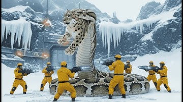 The Frozen Predator: Rescue the Snow Leopard from a Giant Lab Python 🐍| #AnimalRescue #SaveWildlife