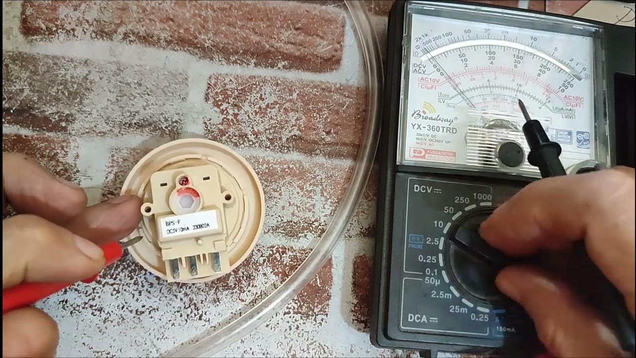 test washing machine water level pressure sensor (LG or Samsung) YouTube