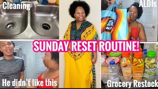 SUNDAY RESET ROUTINE | CLEANING MOTIVATION + GROCERY RESTOCK + CLEANING HACKS