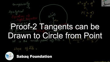 Proof-2 Tangents can be Drawn to Circle from Point, Math Lecture | Sabaq.pk