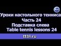 Уроки настольного тенниса. Часть 24 Подставка слева