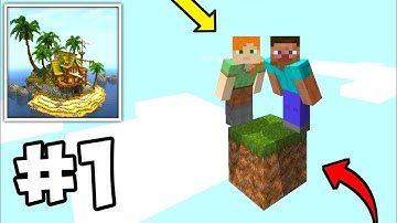 One Block in Block Crazy Craft World  Multiplayer Survival Walkthrough Gameplay Part 1