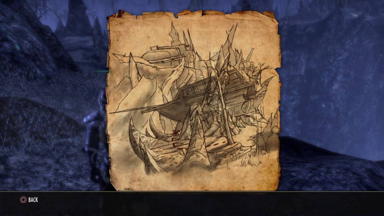 The Elder Scrolls Online: Coldharbour treasure map CE