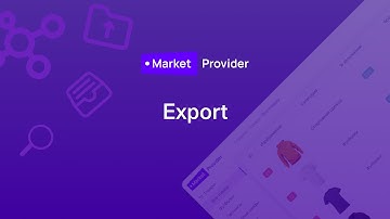 Instructions for exporting product information from PIM MARKETPROVIDER