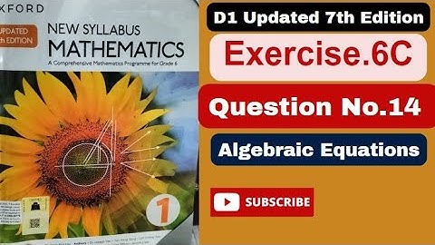 Question number 14 Exercise 6C updated 7th edition D1|Book1