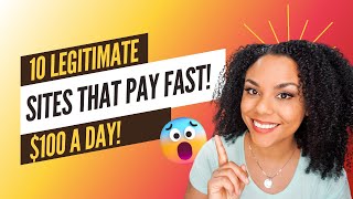 10 Legitimate Websites That Pay Fast! Work When You Want 2024!