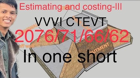 Slab culvert numerical || 6th sem slab culvert || Estimating costing slab culverts