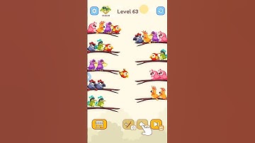 Bird sort color | Level 62-63... #shorts #youtubeshorts #birds