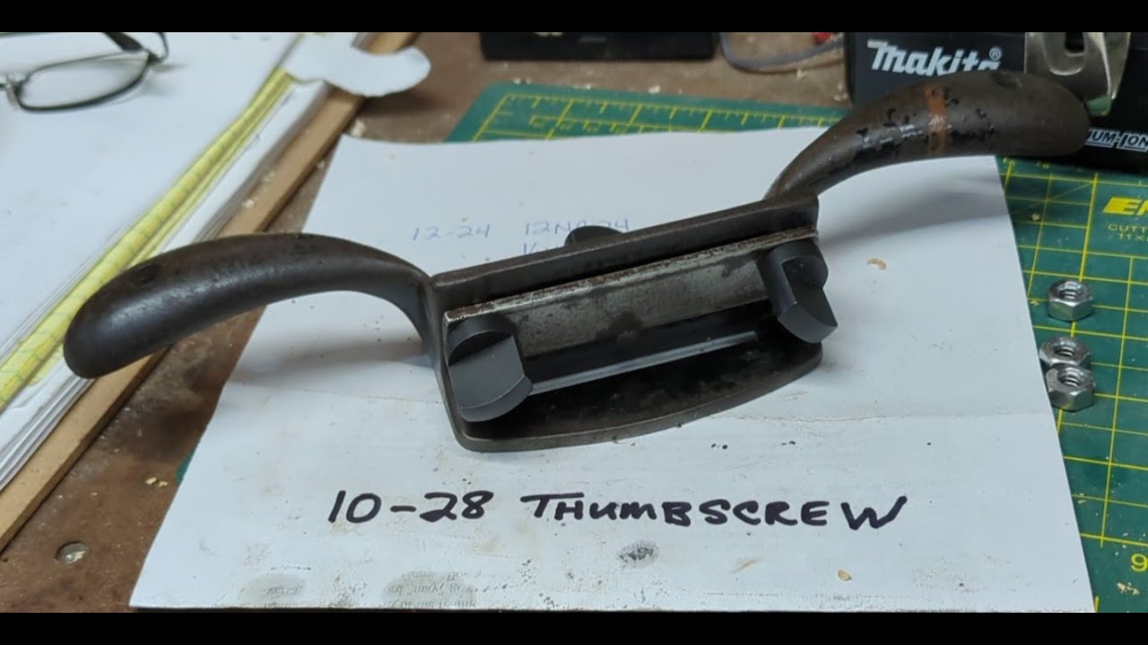 Retapping Retapping Stanley 80 thumbscrews using Shopsmith - YouTube