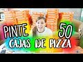 50 CAJAS DE PIZZA PINTADAS! 🍕❤️