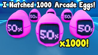 Hatching 1000 Arcade Eggs To Get Huge Arcade Dragon In Pet Simulator 99!