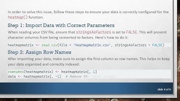 Resolving the heatmap() Error: 