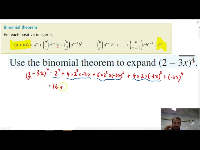 Binomial expansion using pascal's triangle