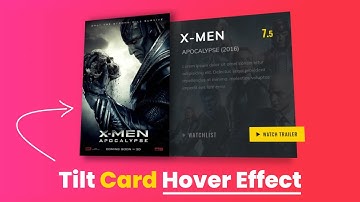 Mousemove 3D Parallax Tilt Card Hover Effect using Vanilla tilt.js | 3D Tilt Hover Effects