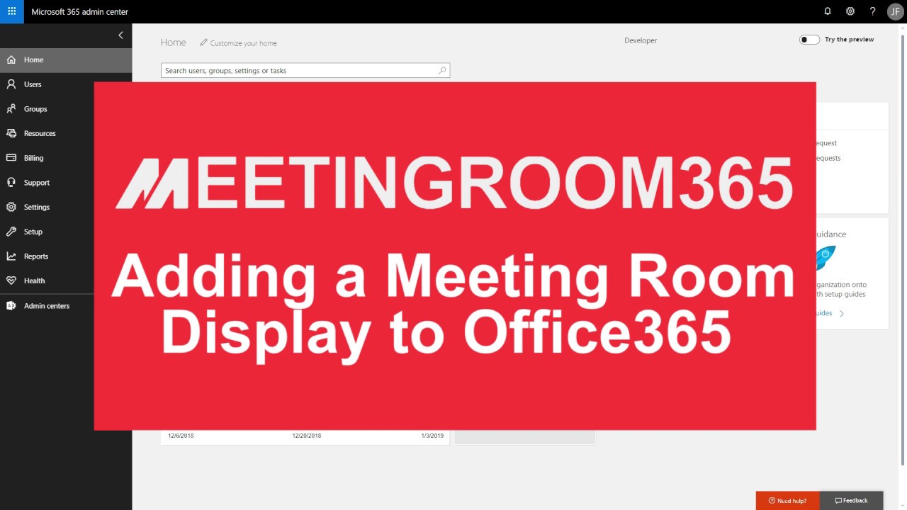 How to Add a Display to Meeting Room 365 (Office 365) - YouTube