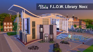 F.L.O.W. Library NOCC| The Sims 4 Speed Build | Discover University | Britechester | Stop motion