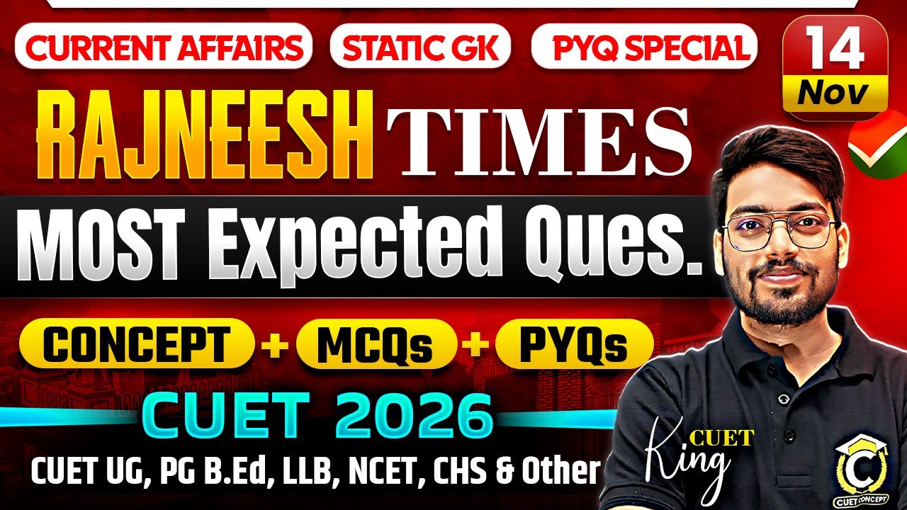 Current Affairs, Static GK & PYQ Special | Most Expected Ques.🔥 for ...