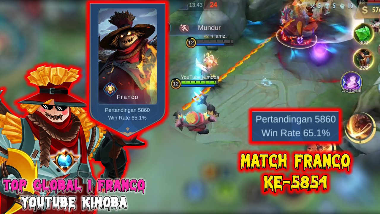 5.800+ MATCH! FRANCO KING Roam Build [ Franco Best Build Top 1 Global