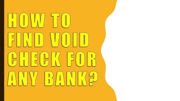 How to find VOID check for any bank?