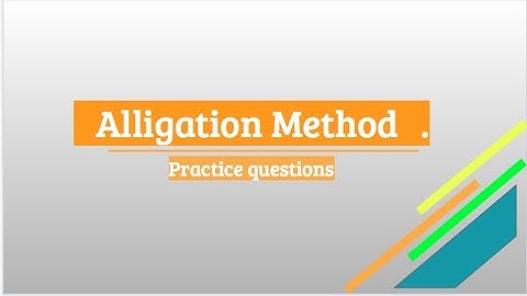 Alligation method practice questions | Evaluating Exam PEBC | PEBCprep with San