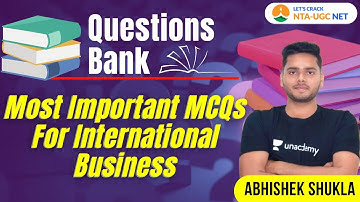 NTA UGC NET 2021 | International Business by Abhishek Shukla | Most Important MCQs