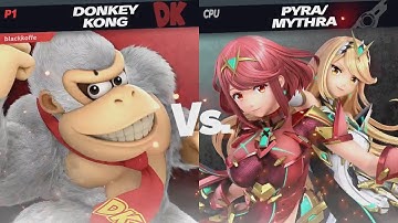Black Koffee(Donkey Kong) vs Level 9 CPU(Pyra & Mythra) - Super Smash Bros Ultimate