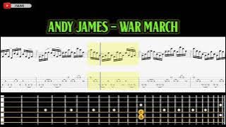Andy James - War March [Guitar Tutorial With Tab Animated] #guitartab #tabs