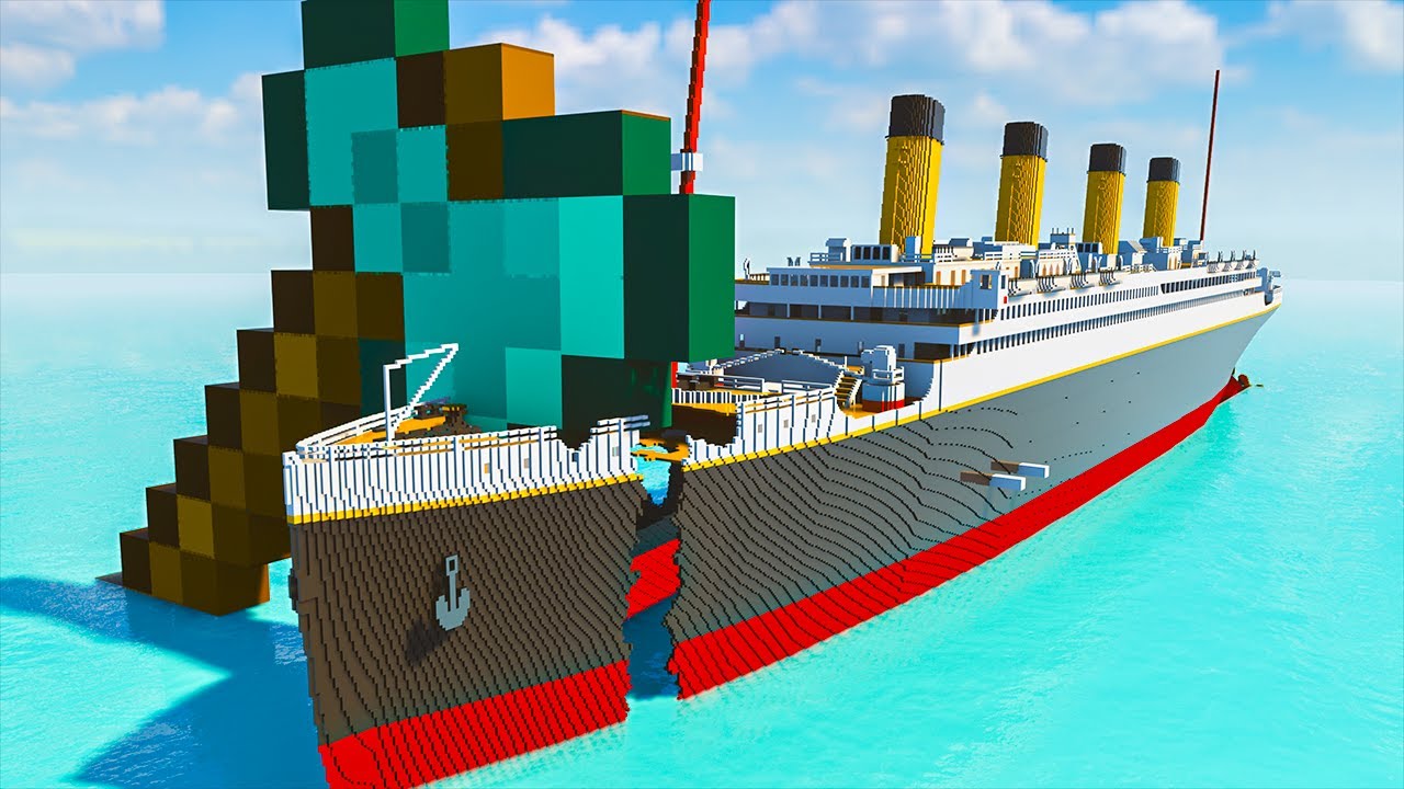 Giant Minecraft Axe vs Ships | Teardown - YouTube