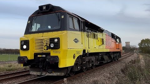 Class 70 | 70802 | Tones & Light Loco | Colas Rail Freight | Willington Crossing | 17/11/23