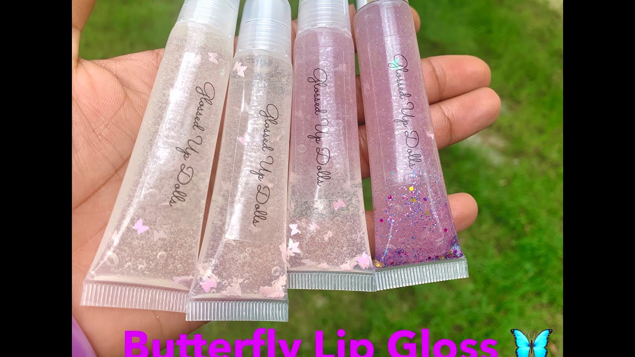 Make lipgloss with me// DIY clear butterfly gloss