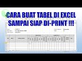 Cara membuat tabel di excel