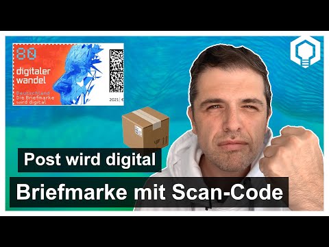 Digitale Post - Briefmarke mit Scan-Code