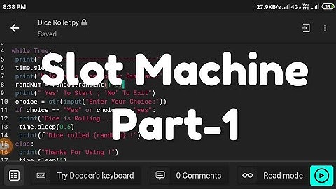 Slot Machine : Python Project Part-1