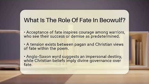 What Is The Role Of Fate In Beowulf? - The Prose Path