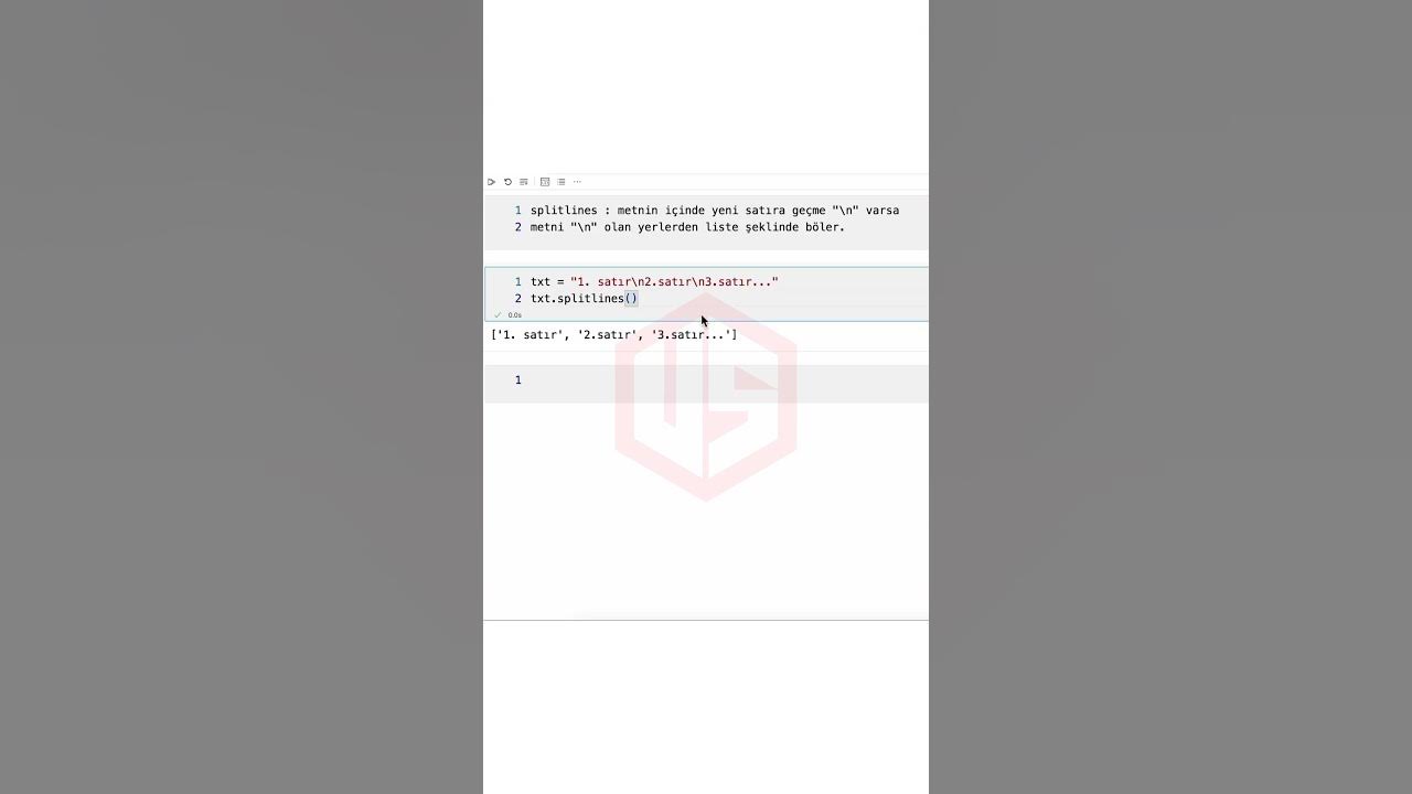 Python string metotlar splitlines python string lemleri coding 
