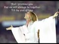 Celine Dion - I love you ( Lyrics )