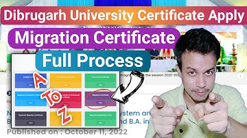 Dibrugarh University Migration Certificate Apply | Full Process | Migration Original Certificate