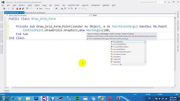 How to Draw Grid on the windows form using VB NET 2012