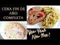 CENA DE FIN DE AÑO FÁCIL Y ECONÓMICA /Rollo de Carne, pasta a la mantequilla, Ensalada de manzana