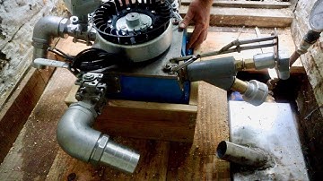 4 Nozzle Off Grid Micro Hydro Turgo Turbine Part 7  Mounting the turbine and manifold