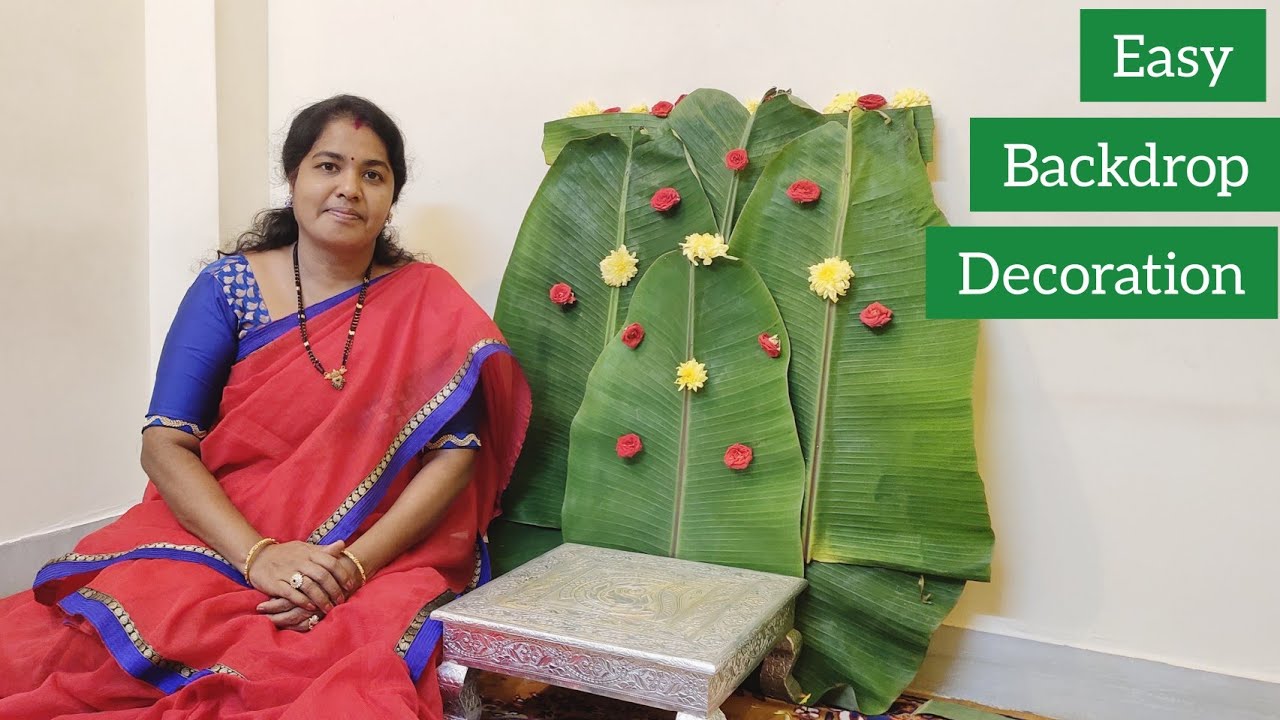 How To decorate With Banana Leaves | Banana leaf backdrop | traditional  background for festivals | - YouTube