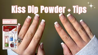 Effortless French Tip Nails Using KISS Dip Powder With Tips