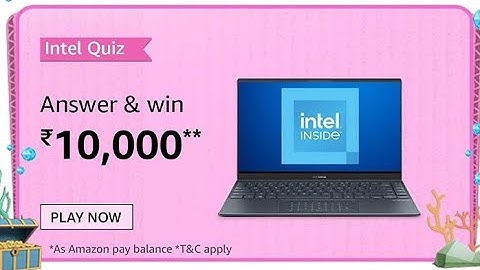Amazon Intel Quiz Answers Today 14 July 2021