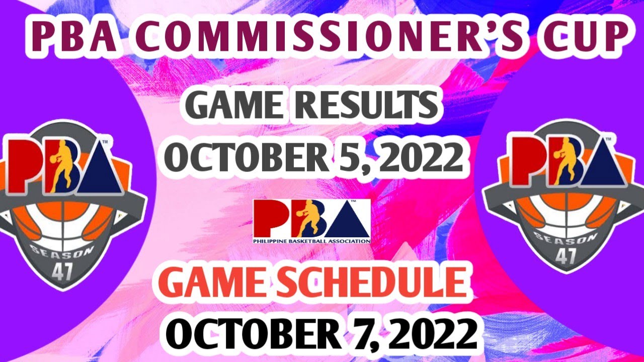 PBA SCHEDULE OCTOBER 7, 2022 PBA STANDING TODAY PBA GAME RESULTS