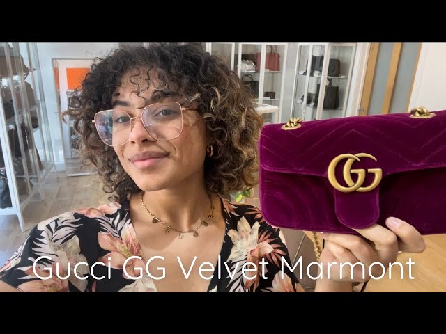 Gucci Marmont Velvet Bag Small 2Yr Wear & Tear / Mod Shots + Whats