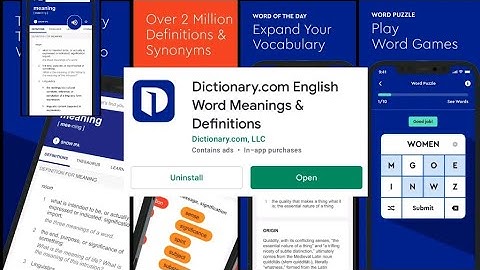 dictionary.com app for English to English meanings