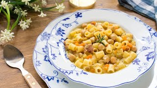 Pasta e Ceci Veloce - Ricetta Facile e Gustosa  - 55Winston55